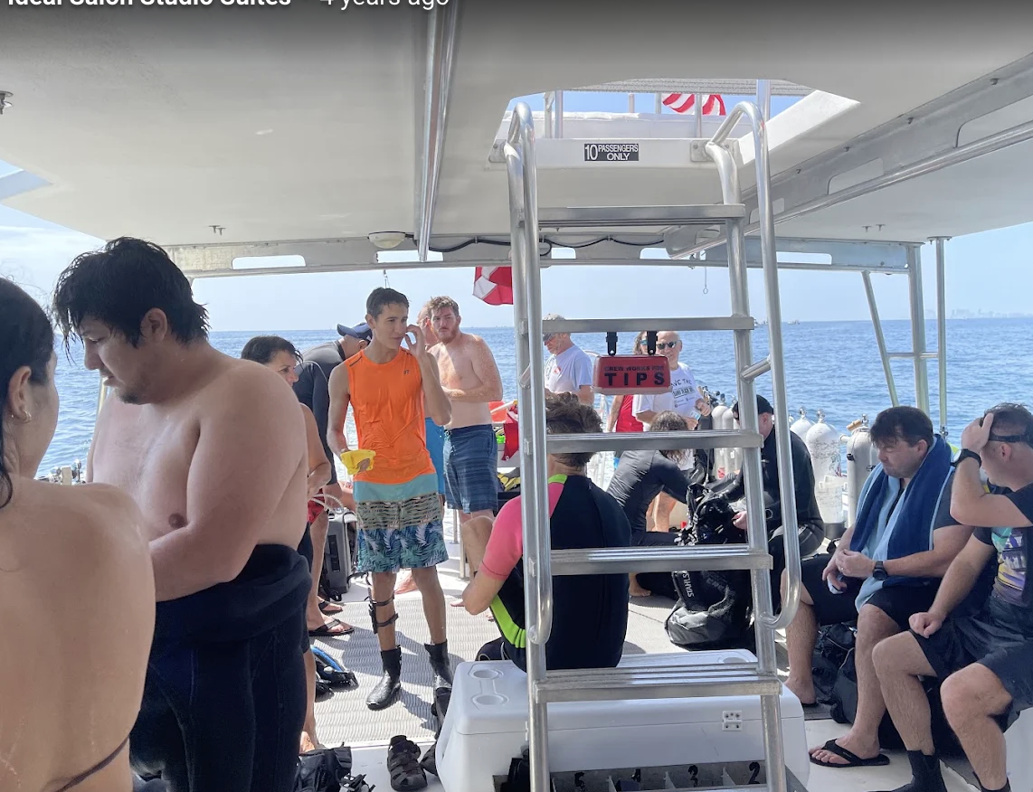 The organized dive deck aboard the American Dream II